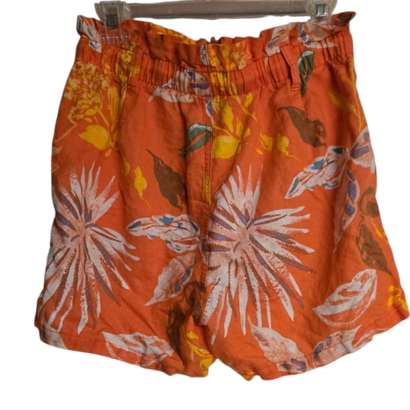 Gap Linen Tropical Orange Women's Shorts Small - Picture 2 of 5